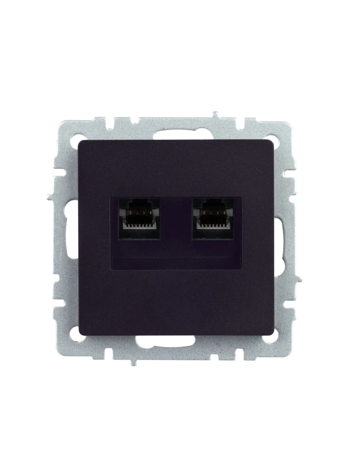 Розетка двойная компьютерная IEK BRITE BR-K20-1-K02 (черный), фото 4
