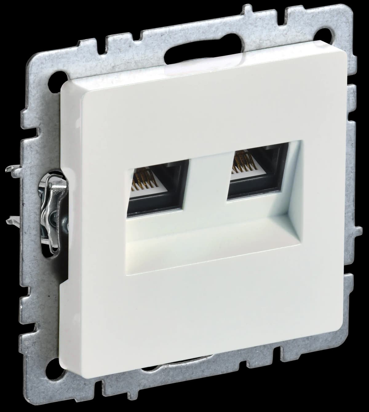 Розетка двойная компьютерная IEK BRITE BR-K20-1-K36 (жемчужный)