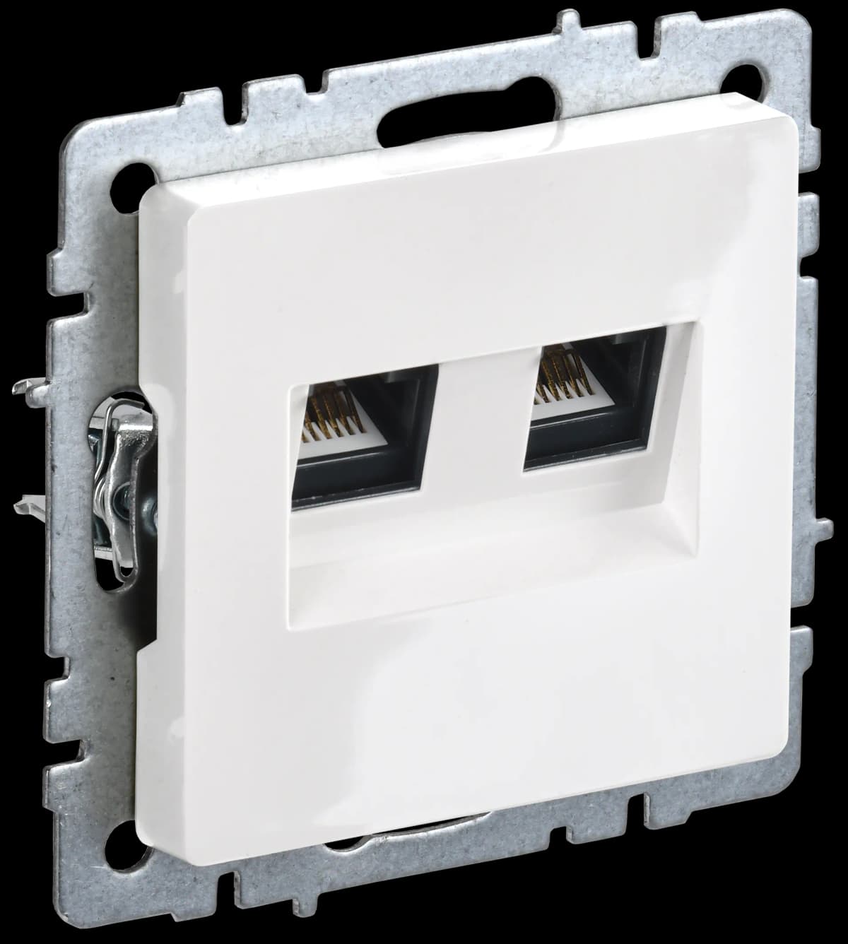 Розетка двойная компьютерная IEK BRITE BR-K20-2-K01 (белый)