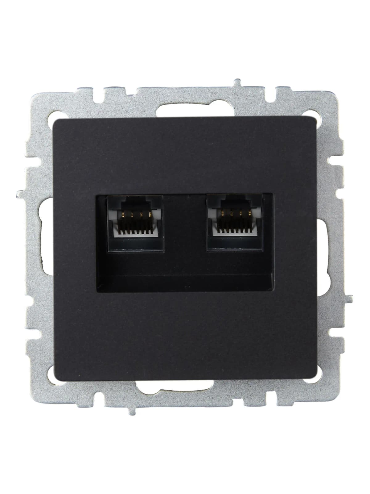 Розетка двойная компьютерная IEK BRITE BR-K20-2-K02 (черный), фото 3