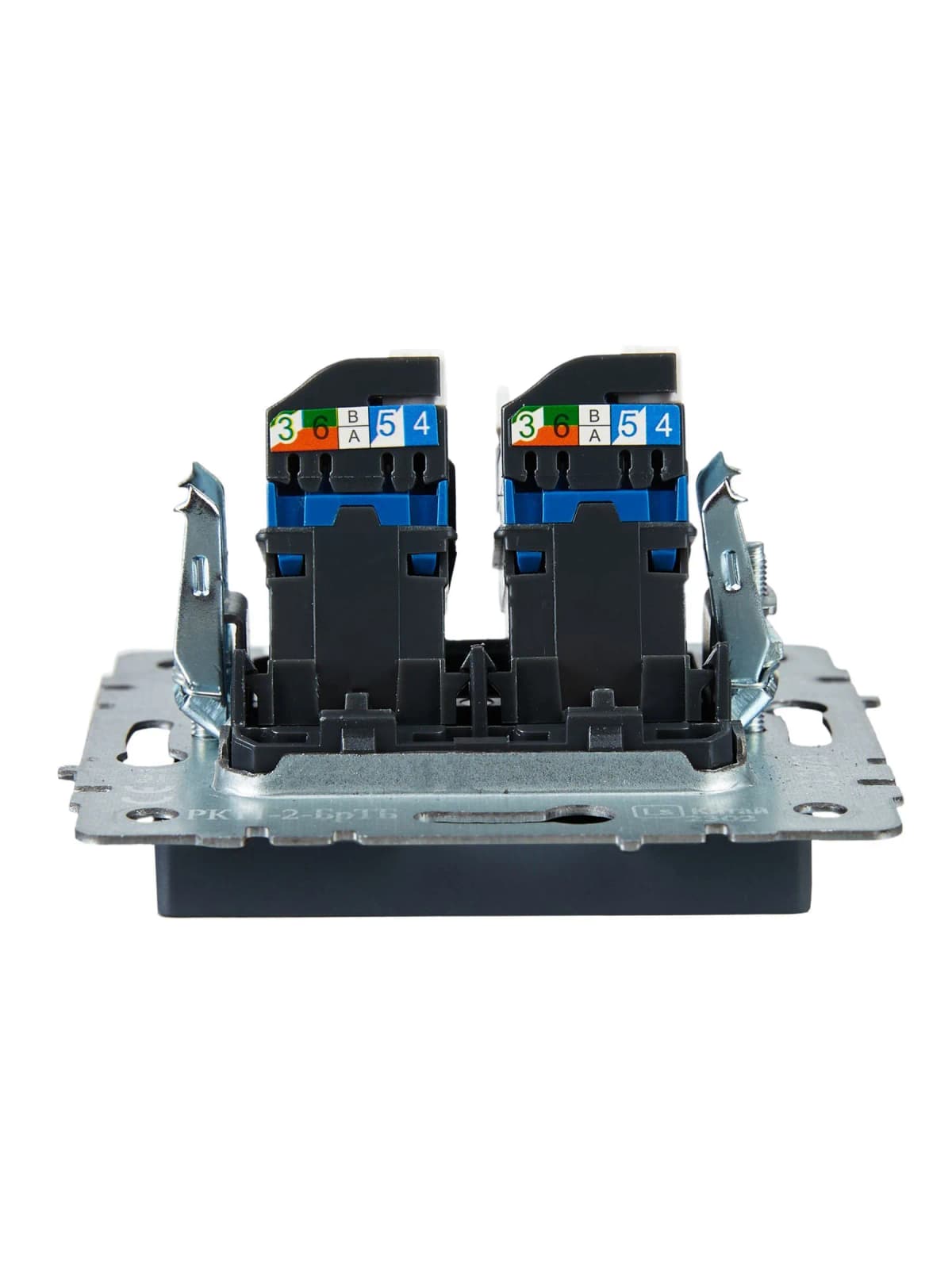 Розетка двойная компьютерная IEK BRITE BR-K20-2-K35 (маренго), фото 4