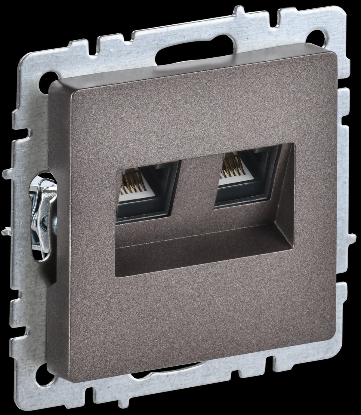Розетка двойная компьютерная IEK BRITE BR-K20-2-K45 (бронза)
