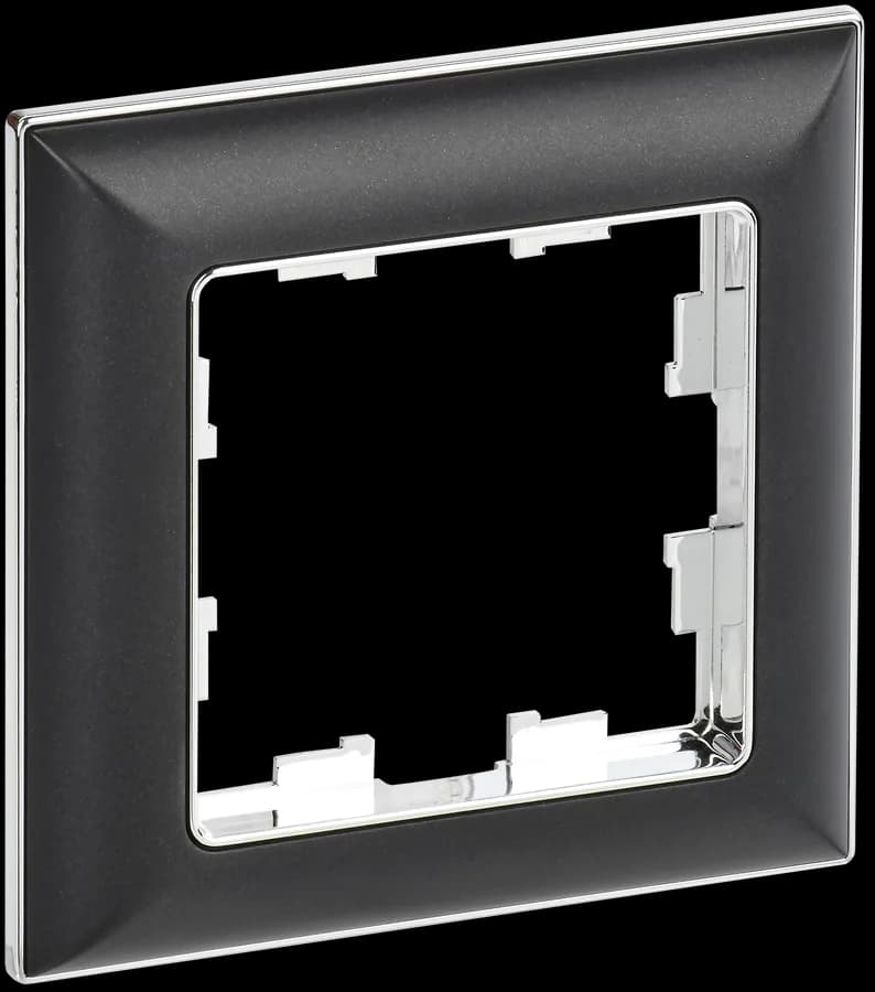 Рамка одноместная IEK BRITE BR-M12-12-2-K23 (черный)