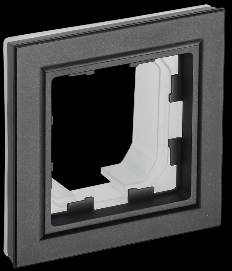 Рамка одноместная IEK BRITE BR-M12-44-K02 (черный)