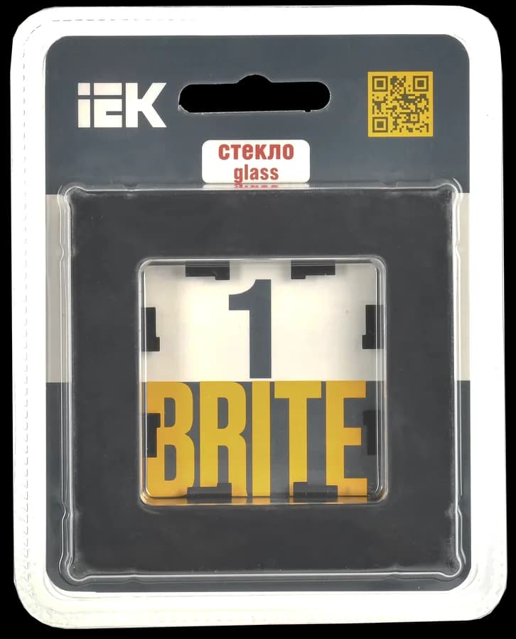Рамка одноместная IEK BRITE BR-M12-G-31-K02 (черный), фото 2