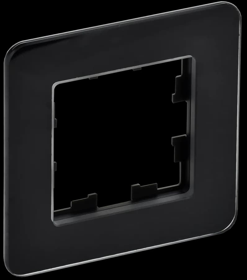 Рамка одноместная IEK BRITE BR-M12-G-41-K02 (черный)