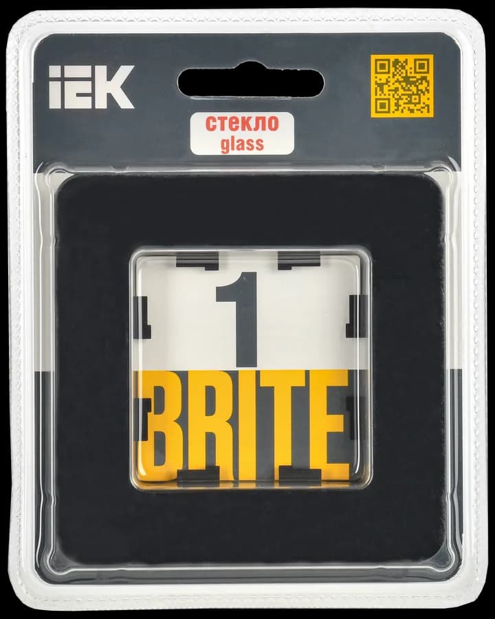 Рамка одноместная IEK BRITE BR-M12-G-41-K02 (черный), фото 2