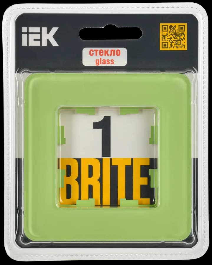 Рамка одноместная IEK BRITE BR-M12-G-41-K06 (зеленый), фото 2