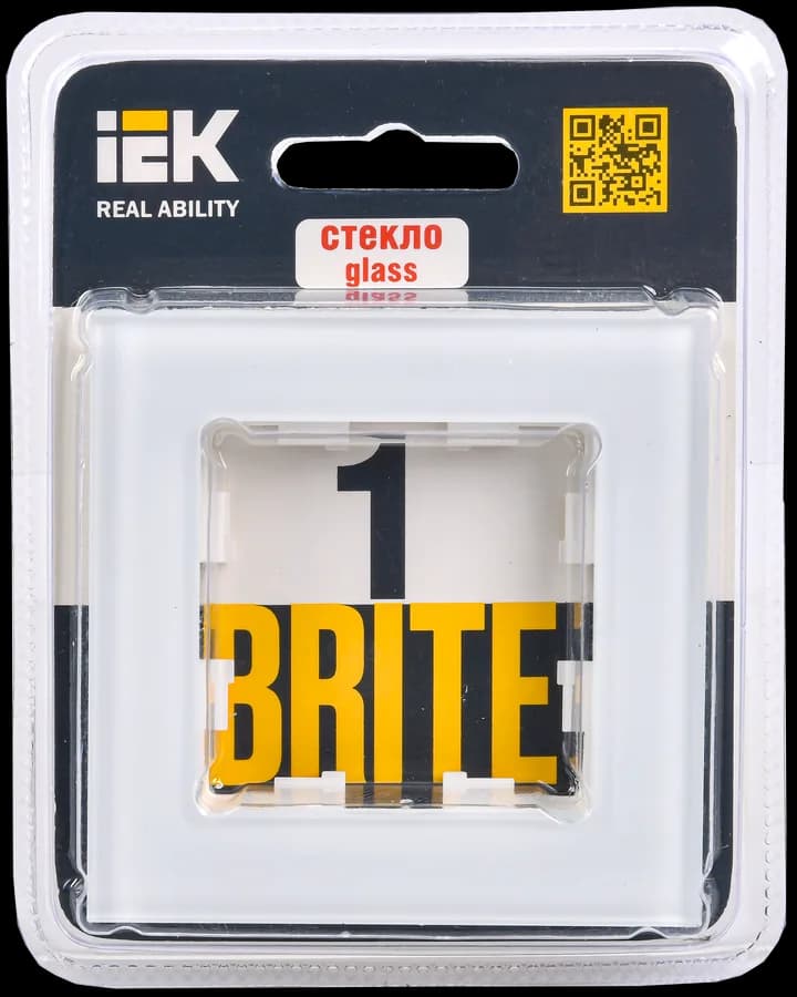 Рамка одноместная IEK BRITE BR-M12-G-K01 (белый), фото 2