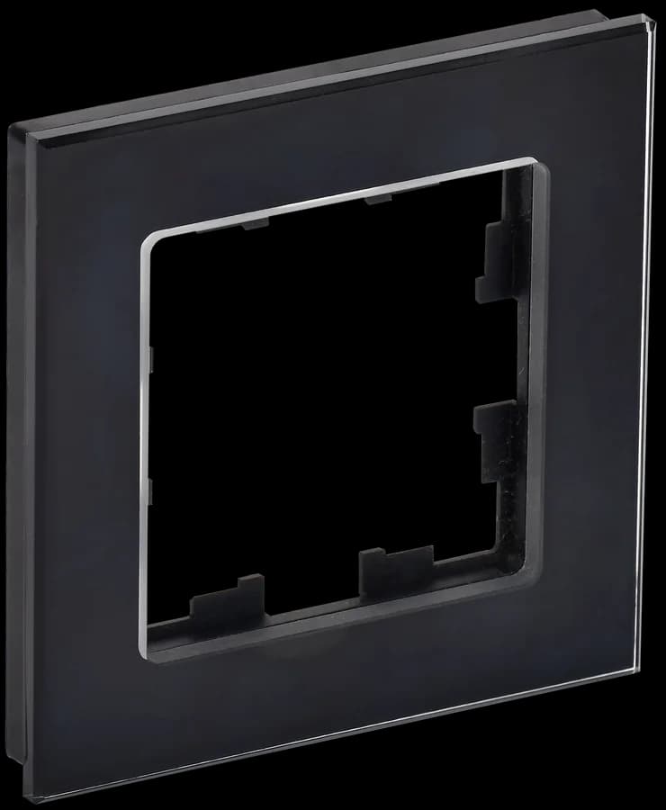 Рамка одноместная IEK BRITE BR-M12-G-K02 (черный)