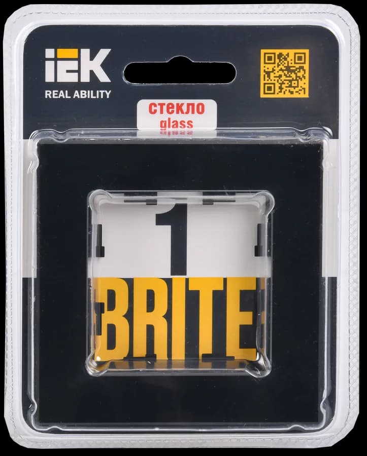 Рамка одноместная IEK BRITE BR-M12-G-K02 (черный), фото 2