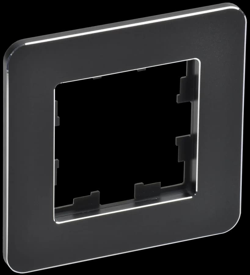 Рамка одноместная IEK BRITE BR-M12-M-01-K02 (черный)