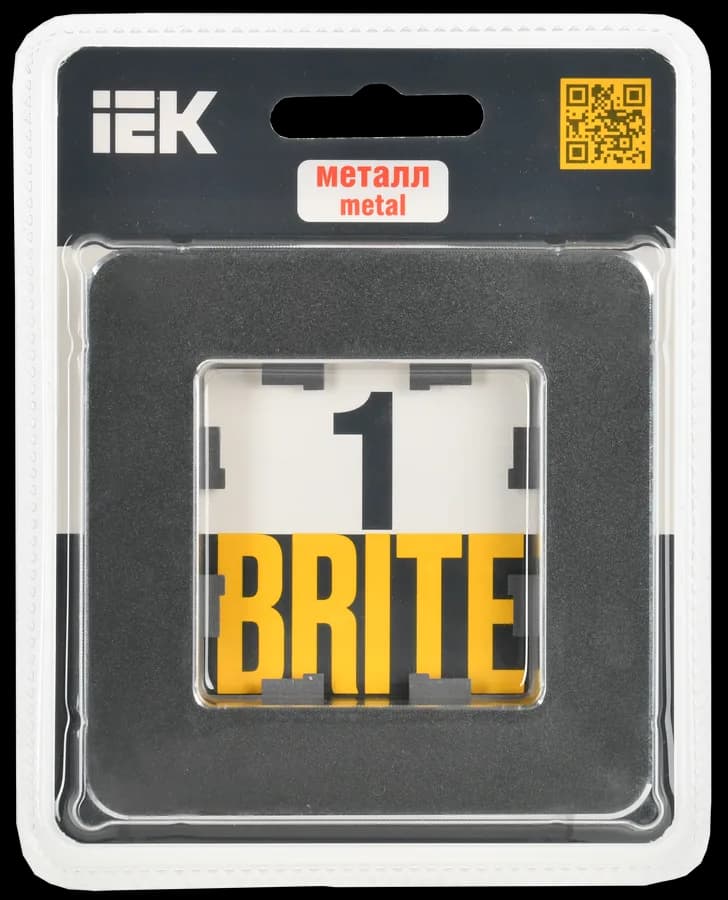 Рамка одноместная IEK BRITE BR-M12-M-01-K48 (титан), фото 2