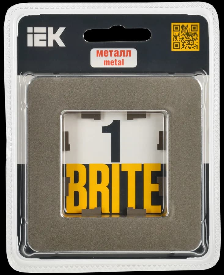 Рамка одноместная IEK BRITE BR-M12-M-01-K49 (латунь), фото 2