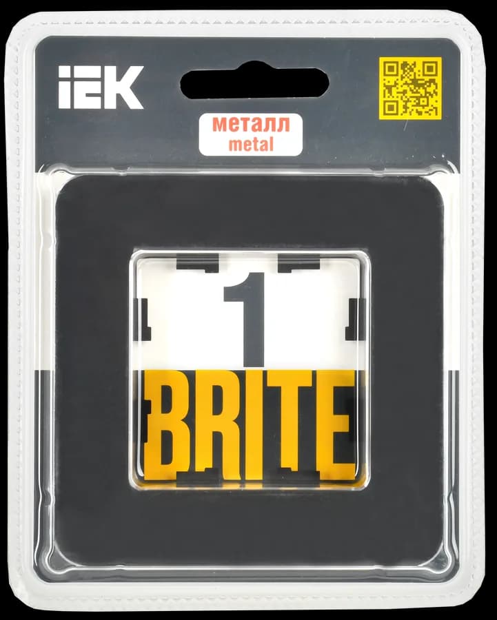 Рамка одноместная IEK BRITE BR-M12-M-21-K02 (черный), фото 2
