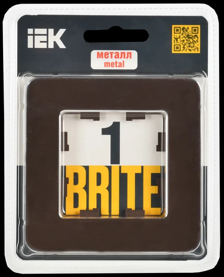 Рамка одноместная IEK BRITE BR-M12-M-21-K30 (коричневый), фото 2