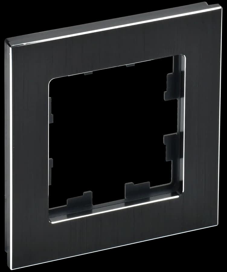 Рамка одноместная IEK BRITE BR-M12-M-K02 (черный)