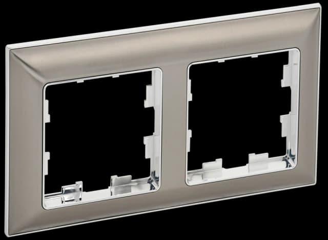 Рамка двухместная IEK BRITE BR-M22-12-4-K23 (никель)