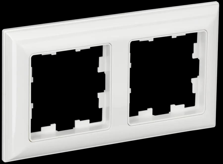 Рамка двухместная IEK BRITE BR-M22-12-K01 (белый)