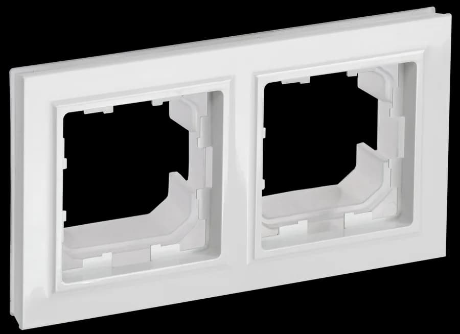 Рамка двухместная IEK BRITE BR-M22-44-K01 (белый)