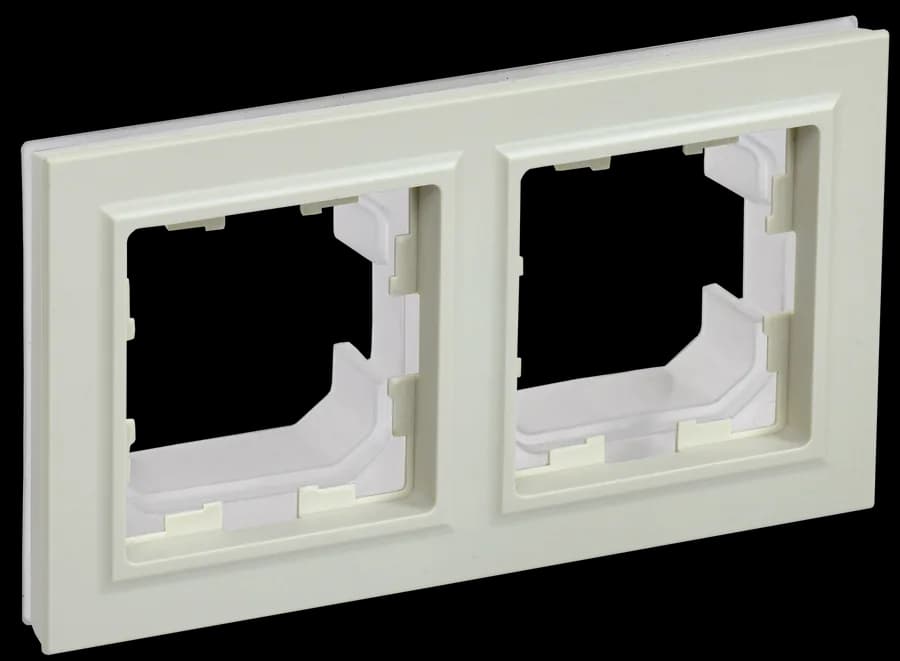 Рамка двухместная IEK BRITE BR-M22-44-K10 (бежевый)