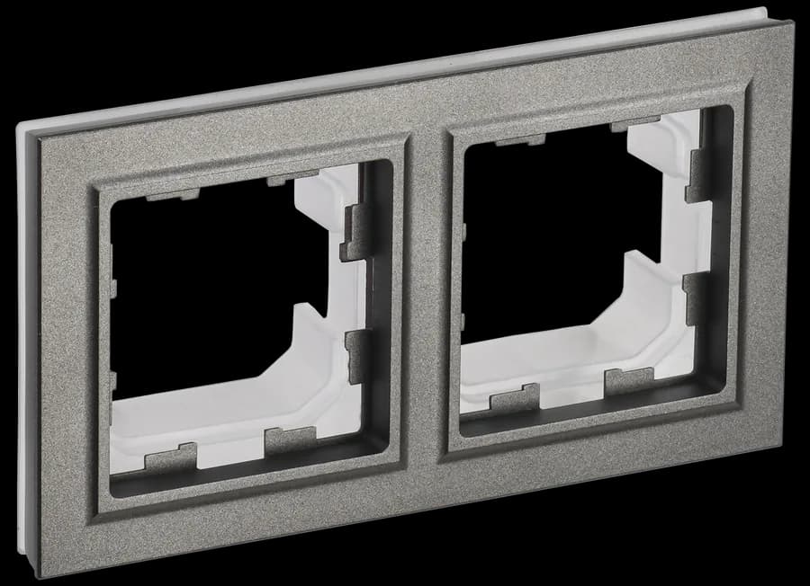 Рамка двухместная IEK BRITE BR-M22-44-K37 (шампань)