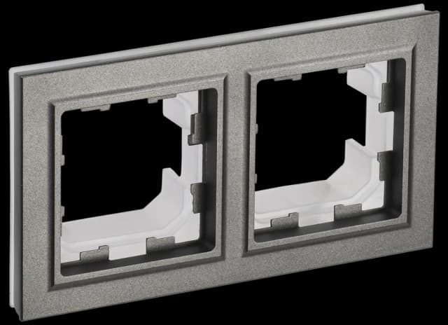 Рамка двухместная IEK BRITE BR-M22-44-K37 (шампань)