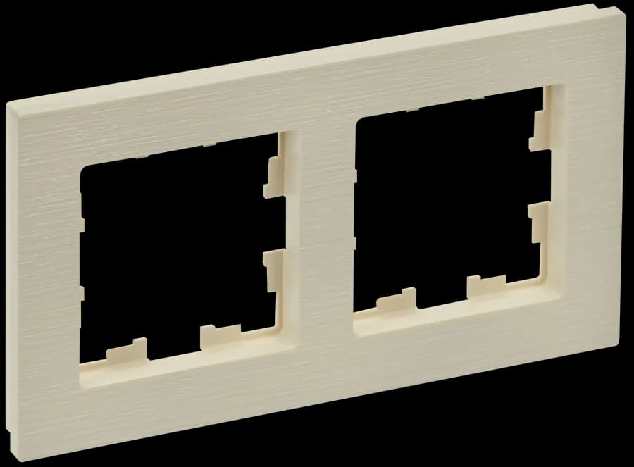 Рамка двухместная IEK BRITE BR-M22-51-K10 (бежевый)