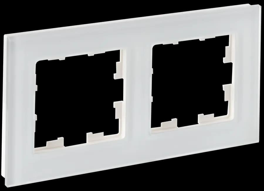 Рамка двухместная IEK BRITE BR-M22-G-31-K01 (белый)