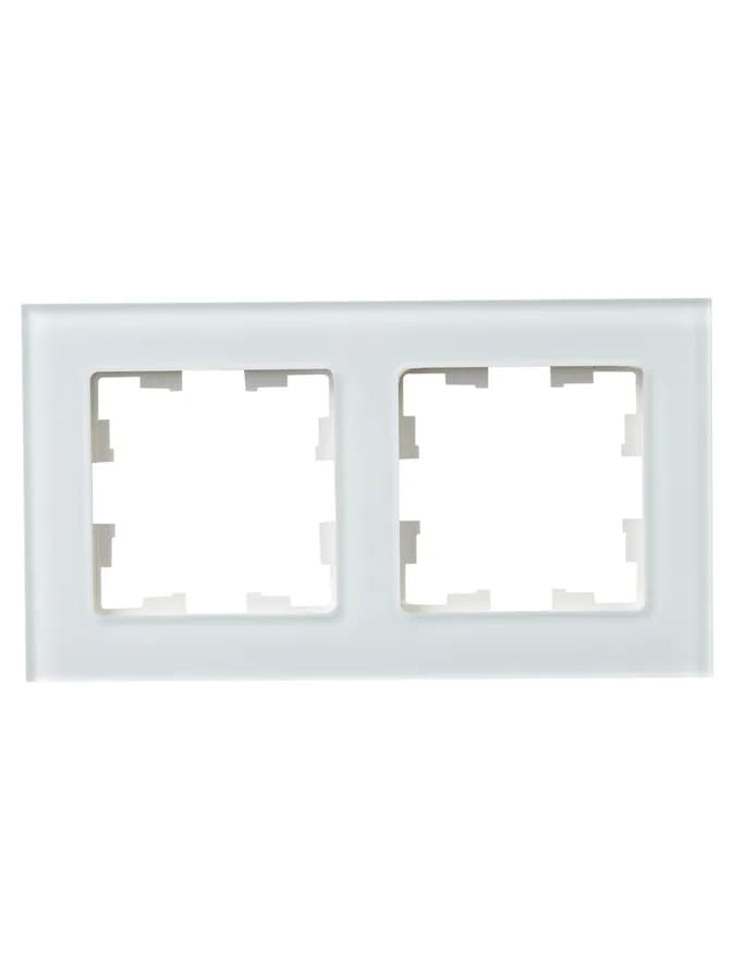 Рамка двухместная IEK BRITE BR-M22-G-31-K01 (белый), фото 4
