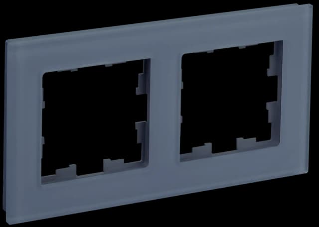 Рамка двухместная IEK BRITE BR-M22-G-31-K35 (синий)