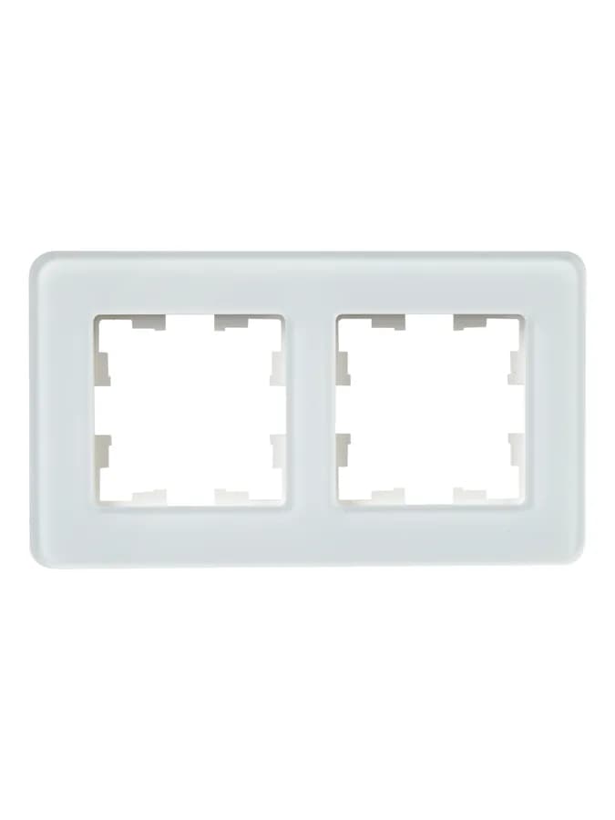 Рамка двухместная IEK BRITE BR-M22-G-41-K01 (белый), фото 4