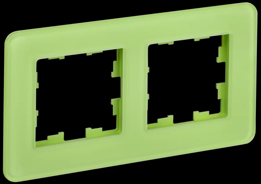 Рамка двухместная IEK BRITE BR-M22-G-41-K06 (зеленый)