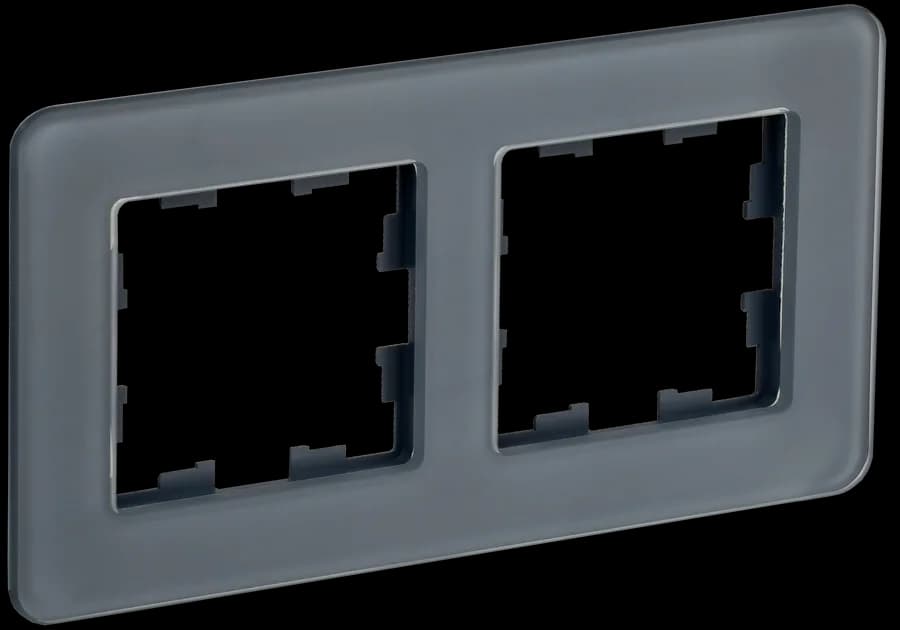 Рамка двухместная IEK BRITE BR-M22-G-41-K53 (графит)