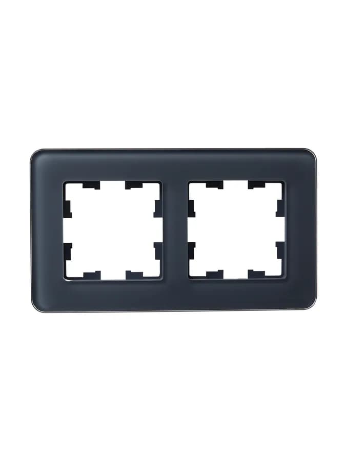 Рамка двухместная IEK BRITE BR-M22-G-41-K53 (графит), фото 4