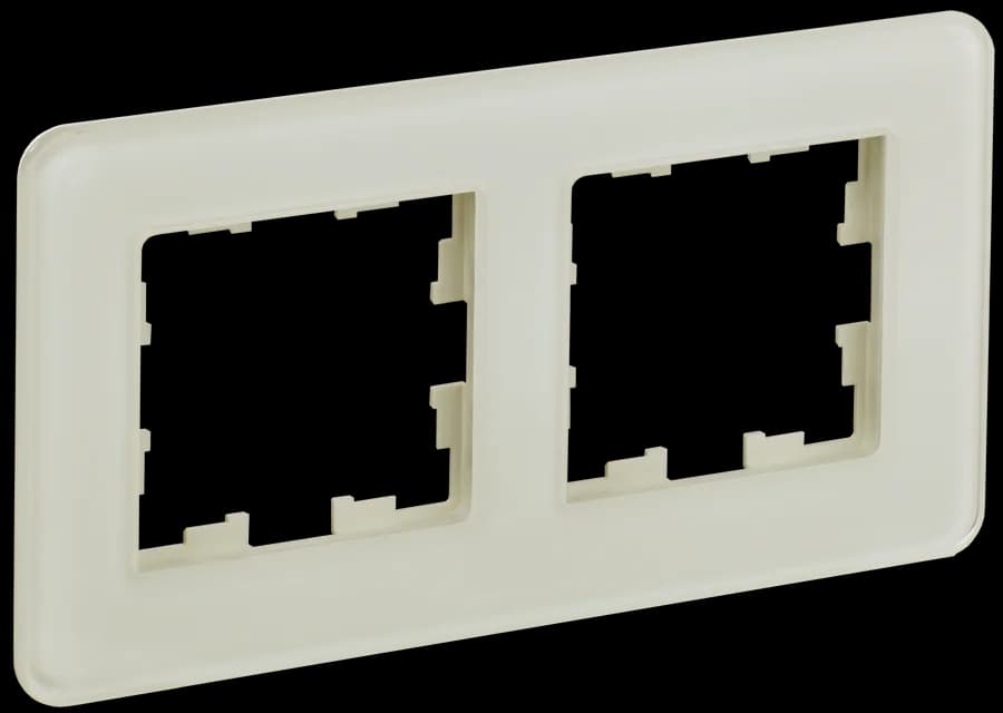 Рамка двухместная IEK BRITE BR-M22-G-41-K98 (бежевый)