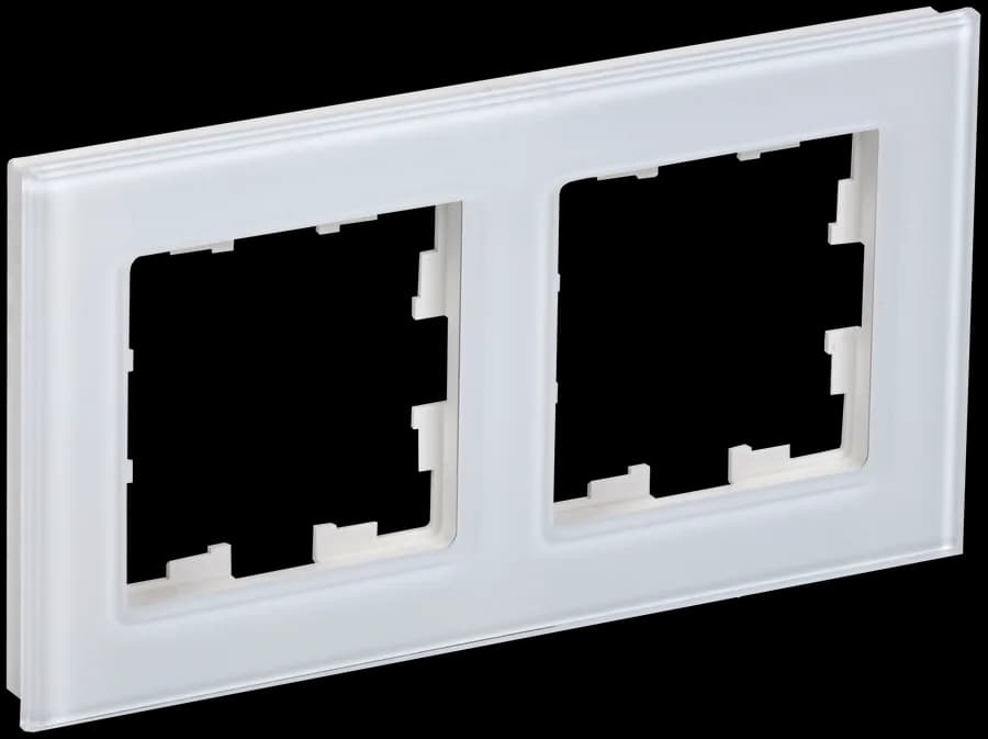 Рамка двухместная IEK BRITE BR-M22-G-K01 (белый)