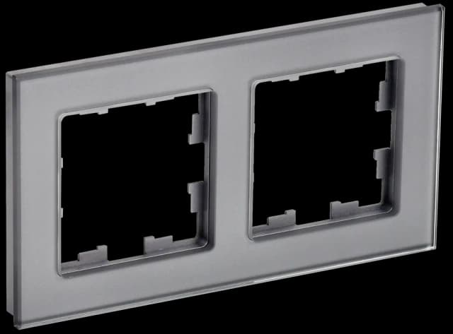 Рамка двухместная IEK BRITE BR-M22-G-K03 (серый)