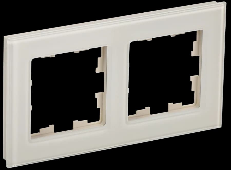 Рамка двухместная IEK BRITE BR-M22-G-K10 (бежевый)