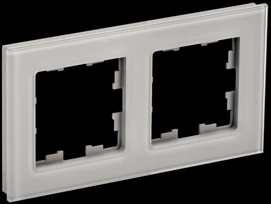 Рамка двухместная IEK BRITE BR-M22-G-K30 (серый)