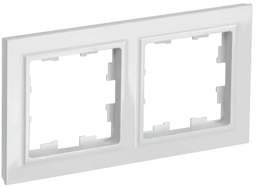 Рамка двухместная IEK BRITE BR-M22-K01 (белый)