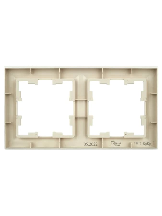 Рамка двухместная IEK BRITE BR-M22-K10 (бежевый), фото 4