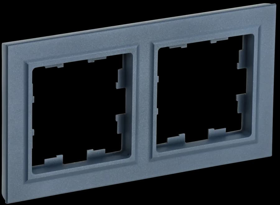 Рамка двухместная IEK BRITE BR-M22-K35 (синий)