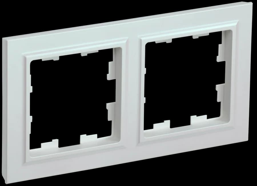Рамка двухместная IEK BRITE BR-M22-K36 (перламутр)