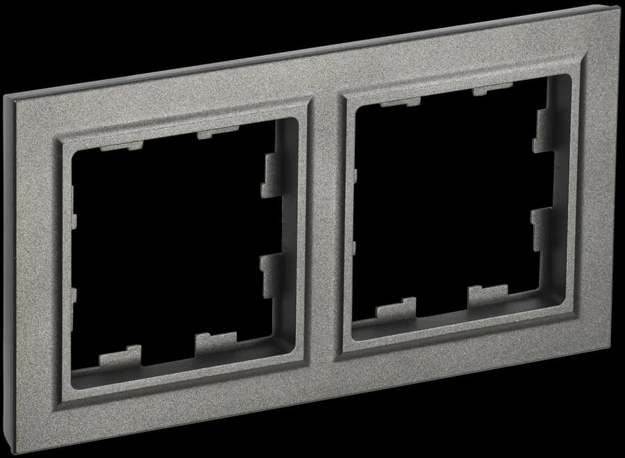 Рамка двухместная IEK BRITE BR-M22-K37 (шампань)