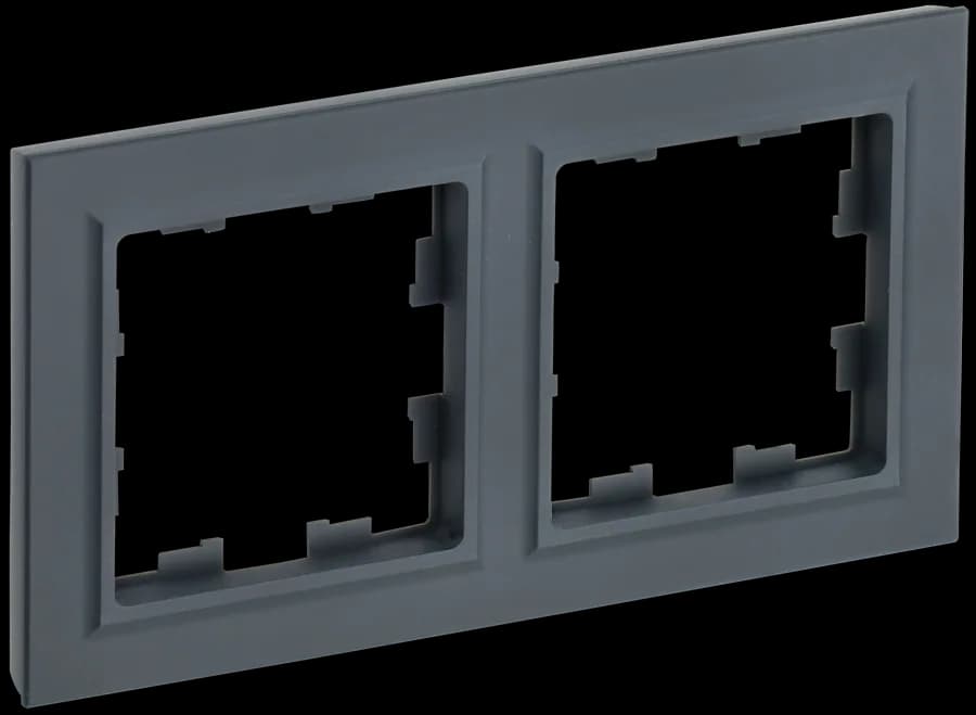 Рамка двухместная IEK BRITE BR-M22-K53 (графит)