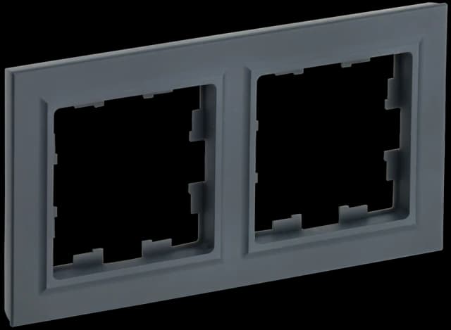 Рамка двухместная IEK BRITE BR-M22-K53 (графит)