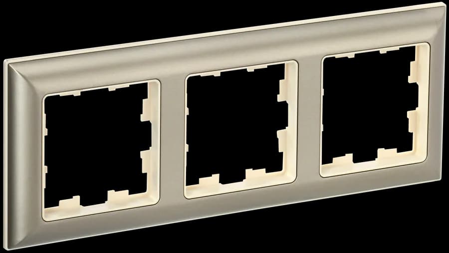 Рамка трёхместная IEK BRITE BR-M32-12-3-K10 (бежевый)