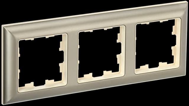 Рамка трёхместная IEK BRITE BR-M32-12-3-K10 (бежевый)