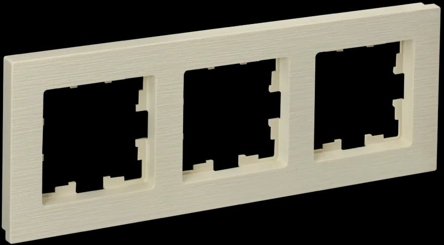 Рамка трёхместная IEK BRITE BR-M32-51-K10 (бежевый)